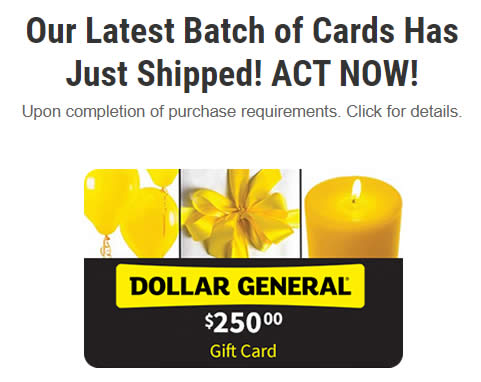dollar general win a free $250 gift card