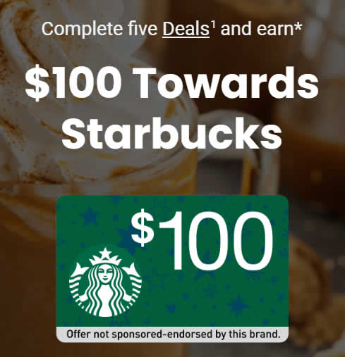 earn a $100 starbucks gift card