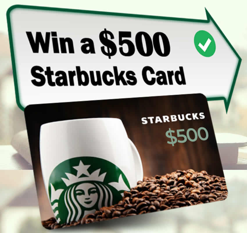 win a $500 starbucks gift card